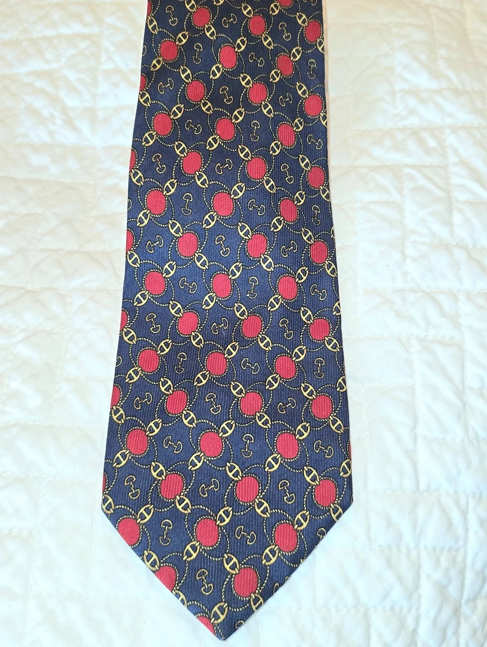 Nina Ricci Vintage 100% Silk Handmade Necktie